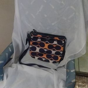 Crossbody purse/Coach Blue and Orange